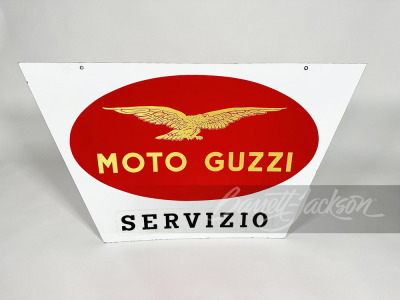 CIRCA 1960S NOS MOTO GUZZI SERVIZIO PORCELAIN SIGN