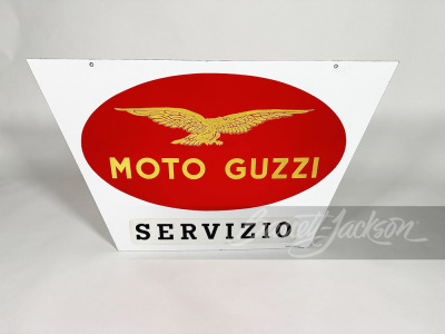 CIRCA 1960S NOS MOTO GUZZI SERVIZIO PORCELAIN SIGN - 2