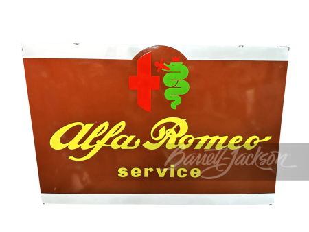 LARGE 1950S ALFA ROMEO SERVICE PORCELAIN SIGN