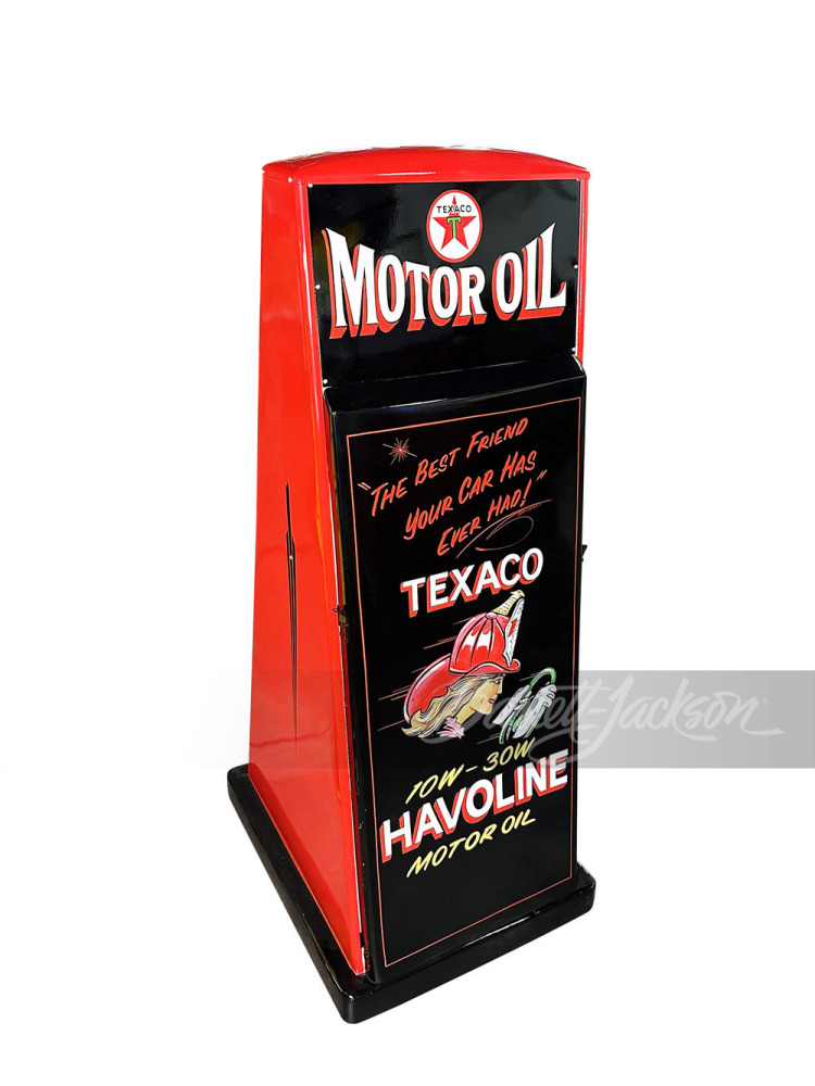 1940S TEXACO SEL-OIL DISPLAY CABINET