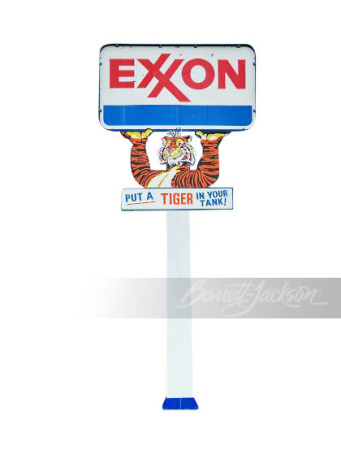 1960S EXXON OIL PORCELAIN POLE SIGN