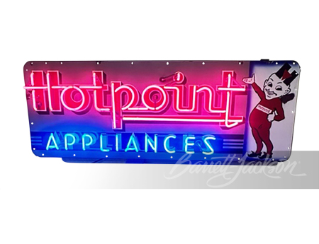 1930S-40S HOTPOINT APPLIANCES NEON PORCELAIN SIGN