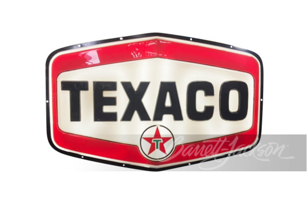 Very nice 1960s Texaco Oil single-sided light-up service station sign.