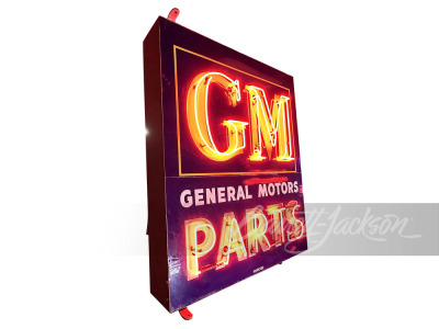 LARGE 1940S-50S GM PARTS NEON PORCELAIN SIGN - 2