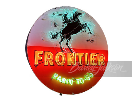 1950S FRONTIER PORCELAIN SIGN