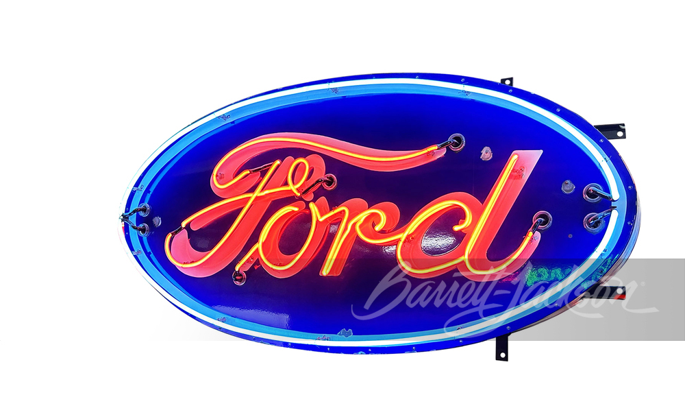 LARGE 1930S-40S FORD NEON PORCELAIN SIGN