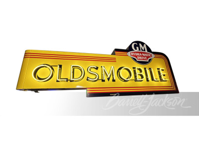 LATE 1940S-EARLY '50S OLDSMOBILE NEON PORCELAIN SIGN - 2