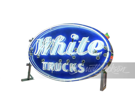 1950S WHITE TRUCKS NEON PORCELAIN SIGN