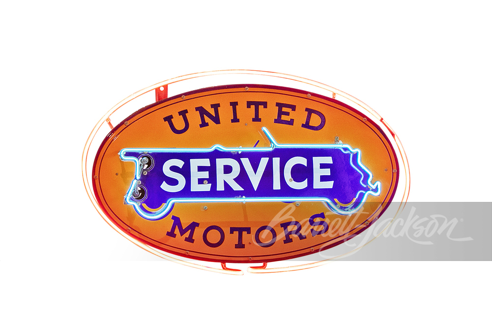 1930S-40S UNITED MOTORS NEON PORCELAIN SIGN