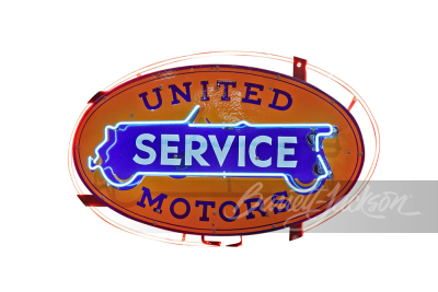 1930S-40S UNITED MOTORS NEON PORCELAIN SIGN - 2