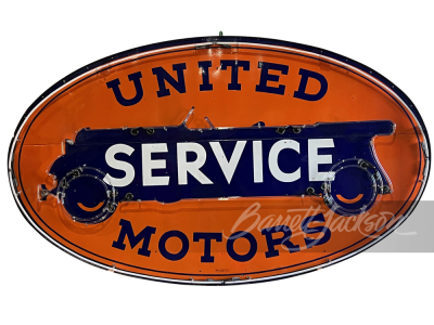 LARGE CIRCA 1930S UNITED MOTORS SERVICE NEON PORCELAIN SIGN - 3