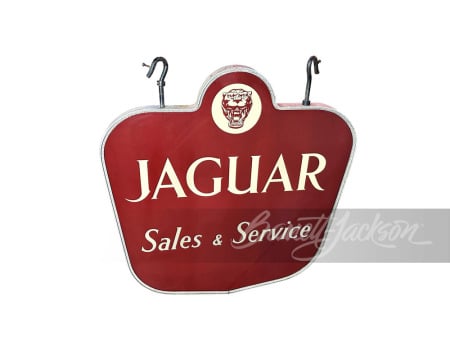 CIRCA LATE 1940S-50S JAGUAR AUTOMOBILES PORCELAIN SIGN