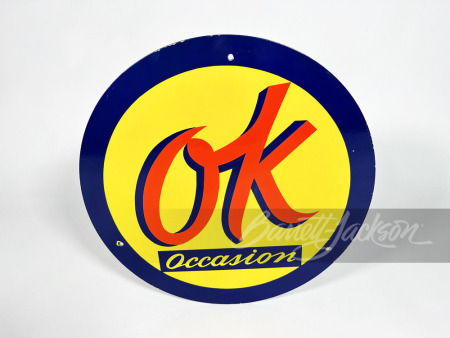 1950S CHEVROLET OK USED CARS PORCELAIN SIGN