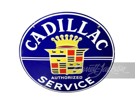 1940S CADILLAC AUTHORIZED SERVICE PORCELAIN SIGN