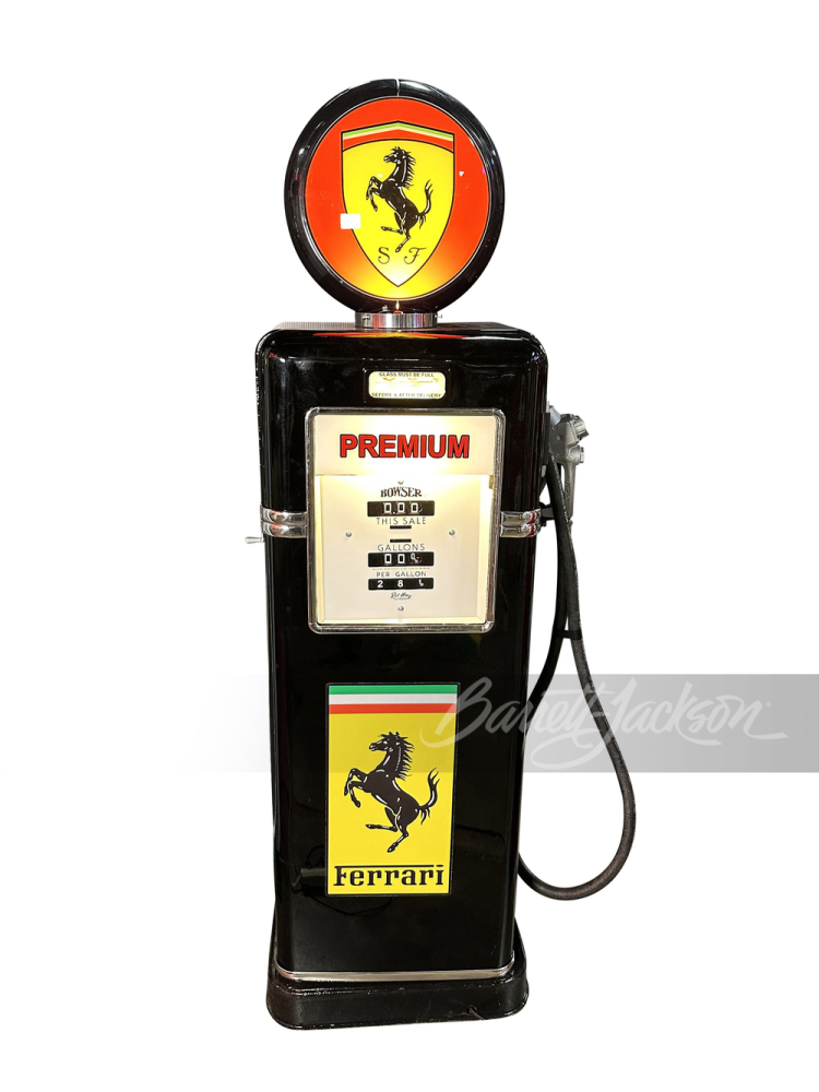 1950S BOWSER MODEL 585 GAS PUMP IN FERRARI REGALIA