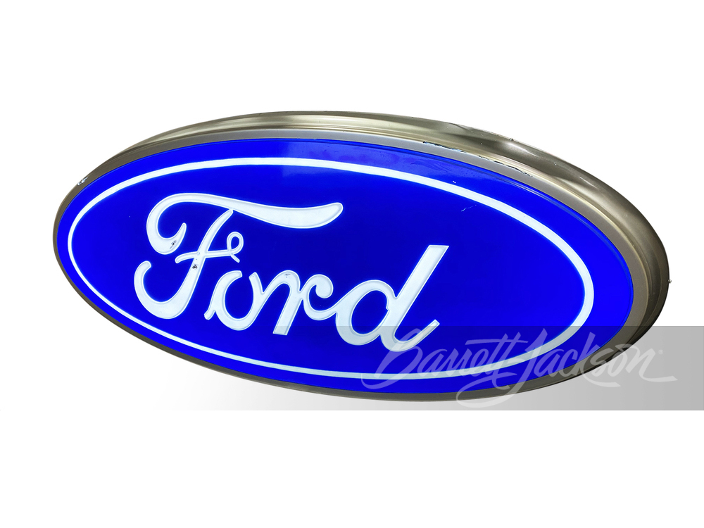 VINTAGE FORD AUTOMOBILES LIGHT-UP SIGN