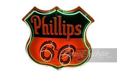 1930S PHILLIPS 66 NEON PORCELAIN SIGN