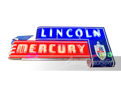 1940S LINCOLN MERCURY NEON PORCELAIN SIGN - 2