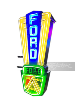 1953 FORD NEON PORCELAIN SIGN - 2