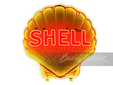 1930S SHELL OIL NEON PORCELAIN SIGN