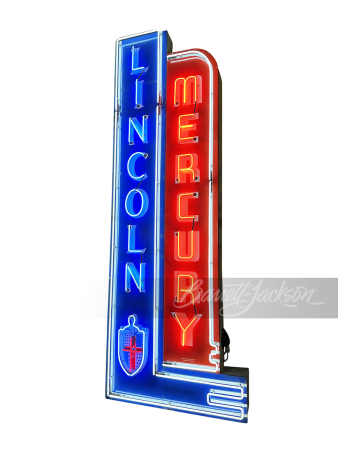 LARGE 1940S LINCOLN-MERCURY NEON PORCELAIN SIGN