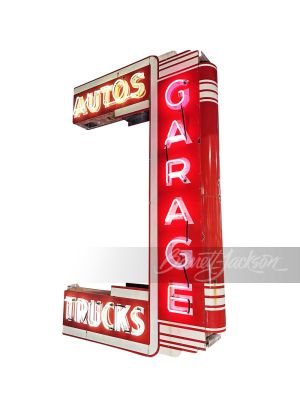 CIRCA 1930S-40S GARAGE AUTOS/TRUCKS NEON PORCELAIN SIGN - 2