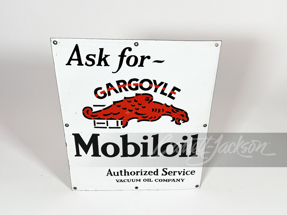 1920S-30S GARGOYLE MOBILOIL PORCELAIN SIGN