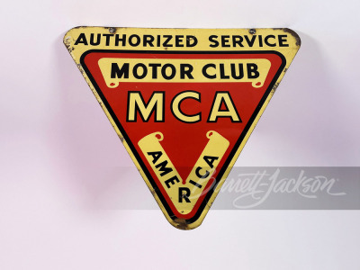 CIRCA 1930S-40S MOTOR CAR CLUB OF AMERICA TIN SIGN