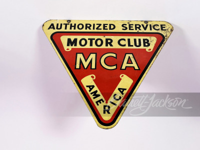 CIRCA 1930S-40S MOTOR CAR CLUB OF AMERICA TIN SIGN - 2