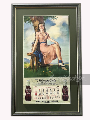 1939 NU-GRAPE SODA CALENDAR