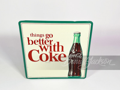 LATE 1950S-EARLY '60S COCA-COLA TIN SIGN