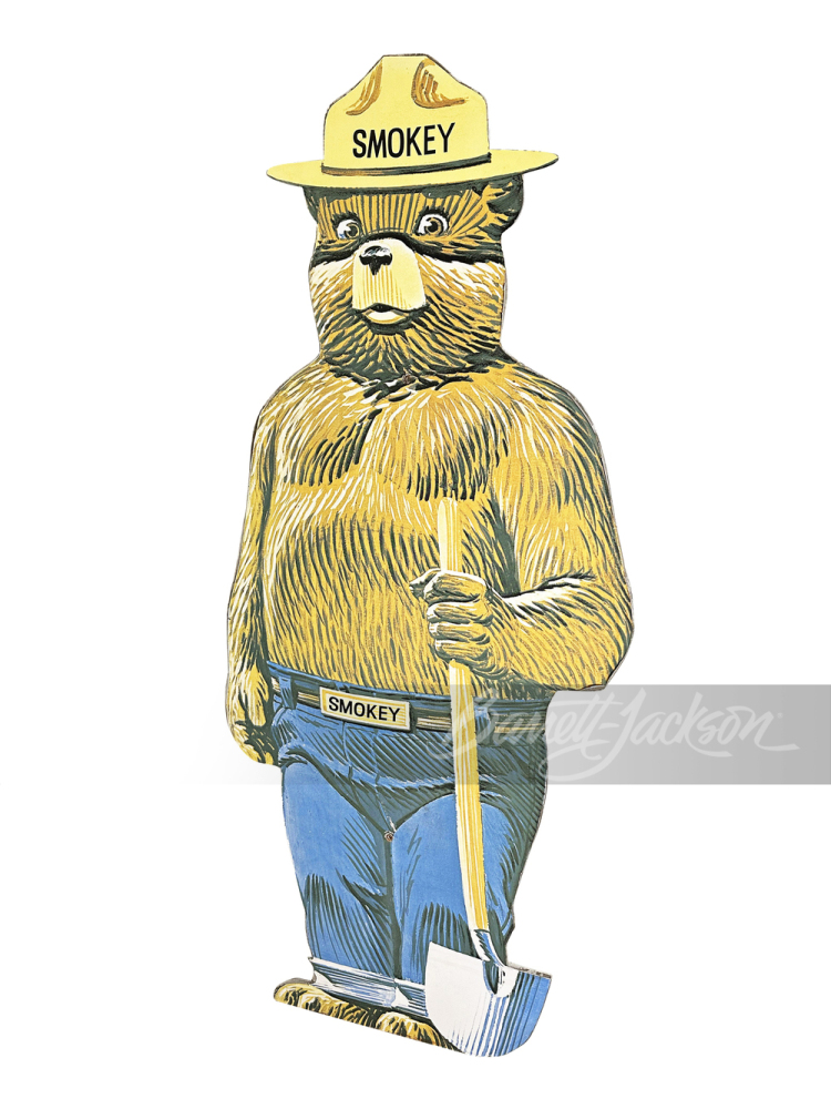 VINTAGE NATIONAL PARK SERVICE SMOKEY BEAR TIN SIGN