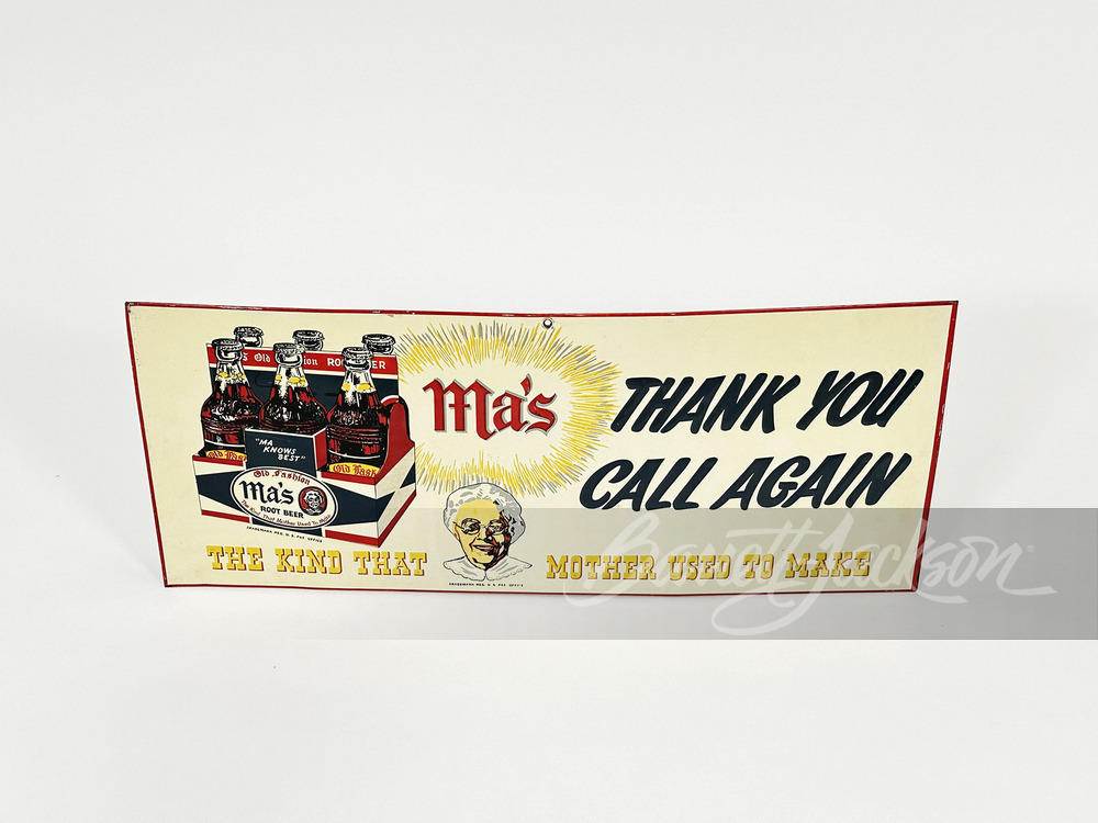 1950S MA'S ROOT BEER TIN SIGN