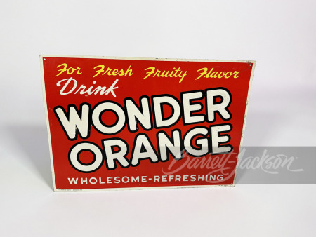 CIRCA 1930S WONDER ORANGE SODA TIN SIGN