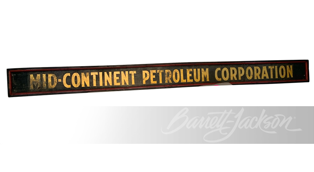 1920S-30S MID-CONTINENT PETROLEUM TIN PAINTED SIGN