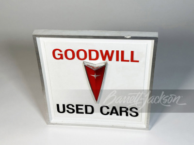 CIRCA 1960S PONTIAC GOODWILL USED CARS SIGN