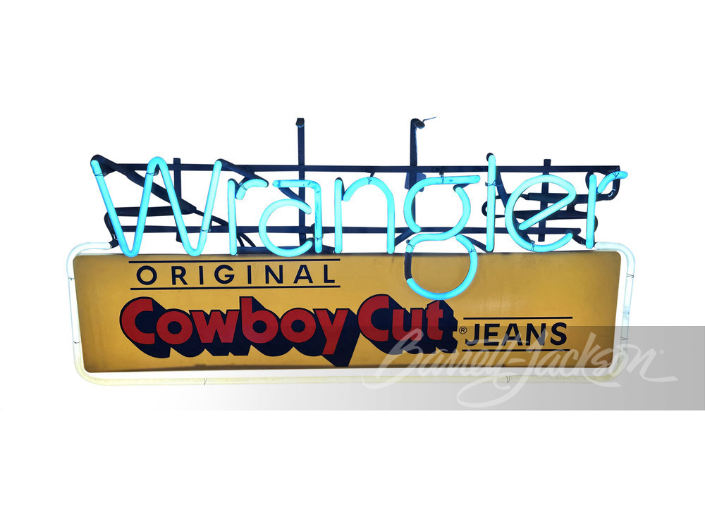 VINTAGE WRANGLER COWBOY CUT JEANS NEON SIGN