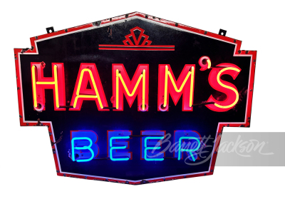 1940S HAMM'S BEER PORCELAIN NEON SIGN