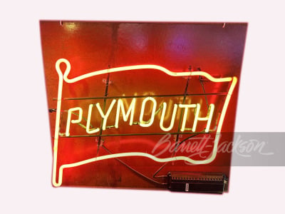 1950S PLYMOUTH AUTOMOBILES NEON SIGN