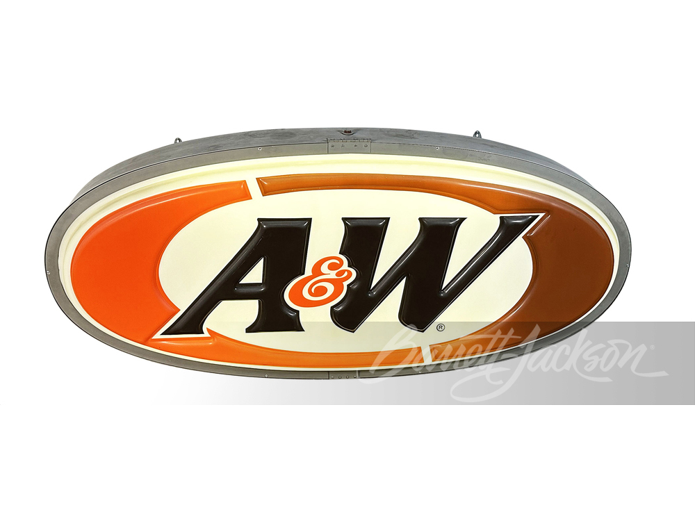 LARGE VINTAGE A&W ROOT BEER LIGHT-UP SIGN