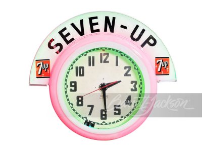 1950S 7UP NEON CLOCK WITH MARQUEE