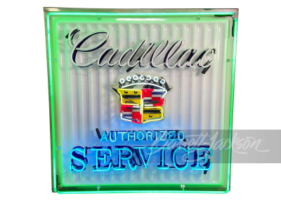 LATE 1950S-EARLY '60S CADILLAC SERVICE LIGHT-UP SIGN WITH NEON