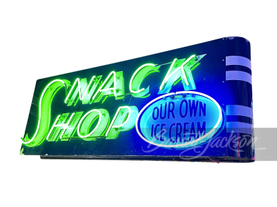 1950S SNACK SHOP NEON PORCELAIN SIGN