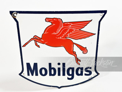 1949 MOBILGAS PORCELAIN PUMP PLATE SIGN