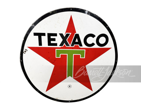 1960 TEXACO OIL PORCELAIN SIGN