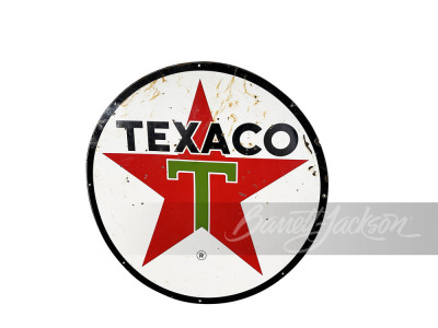 1960 TEXACO OIL PORCELAIN SIGN - 2