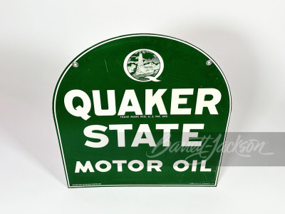 VINTAGE QUAKER STATE MOTOR OIL TIN SIGN