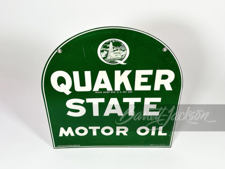 VINTAGE QUAKER STATE MOTOR OIL TIN SIGN