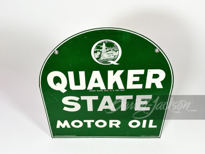 VINTAGE QUAKER STATE MOTOR OIL TIN SIGN - 2