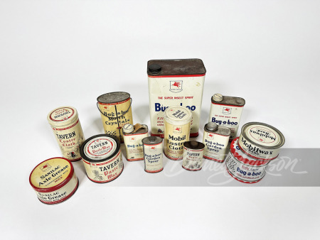 LOT OF 13 CIRCA 1930S-50S MOBIL OIL/MOBIL TAVERN PRODUCT TINS